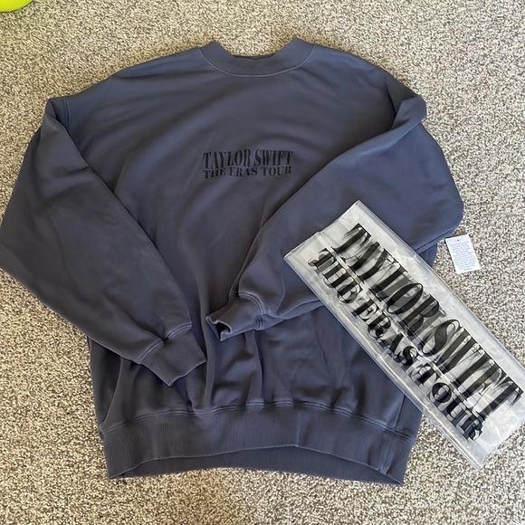 Taylor Swift Sweaters - Taylor Swift Eras Tour Merch Blue Crewneck Medium Brand New with bag